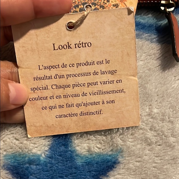 Embossed Leather Wristlet in Rich Brown - Picture 3 of 7